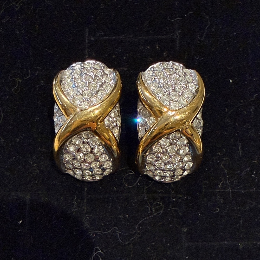 Gold and Silver Crystal Women's Earrings